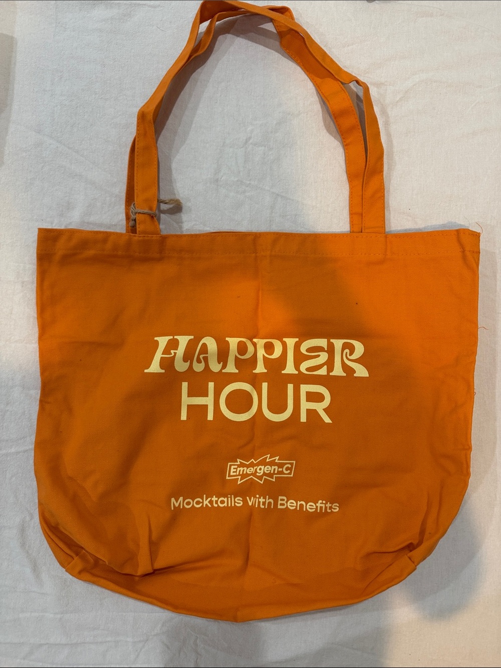 Happier Hour Orange Canvas Tote Bag